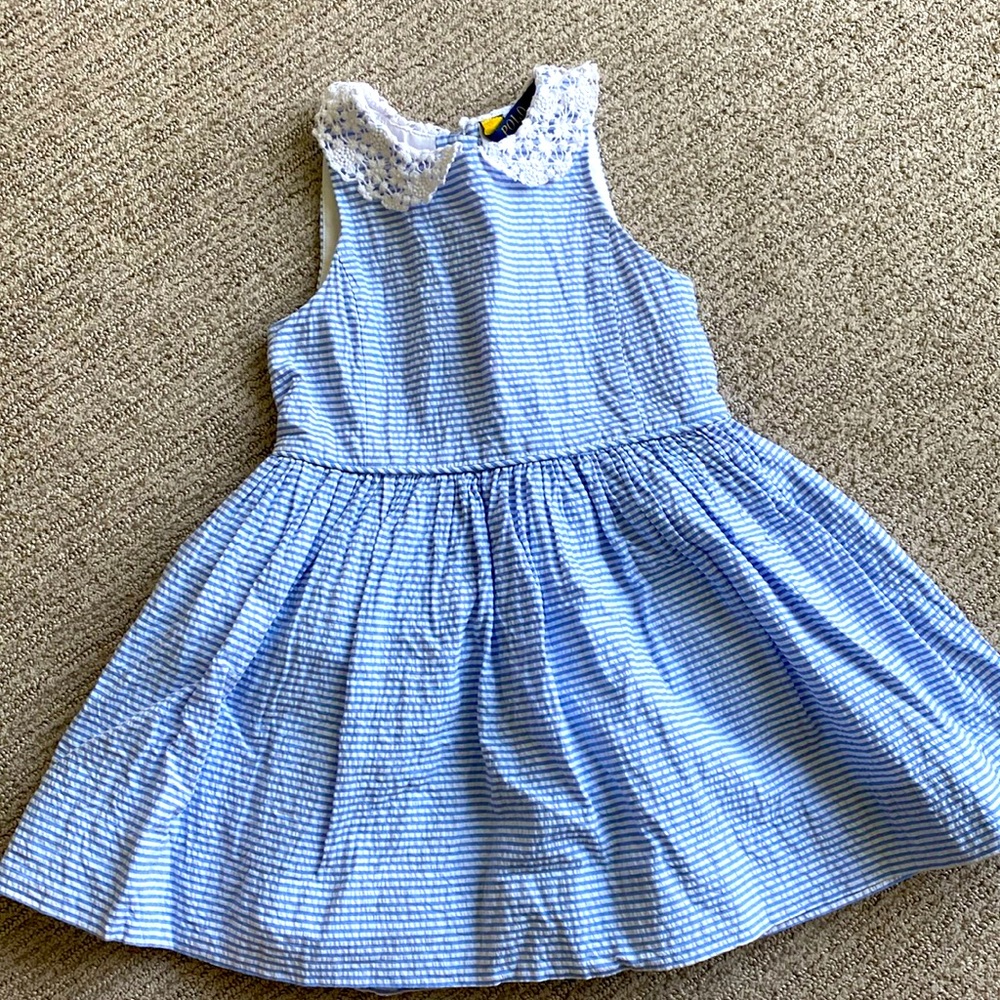 Seersucker little girl’s dress